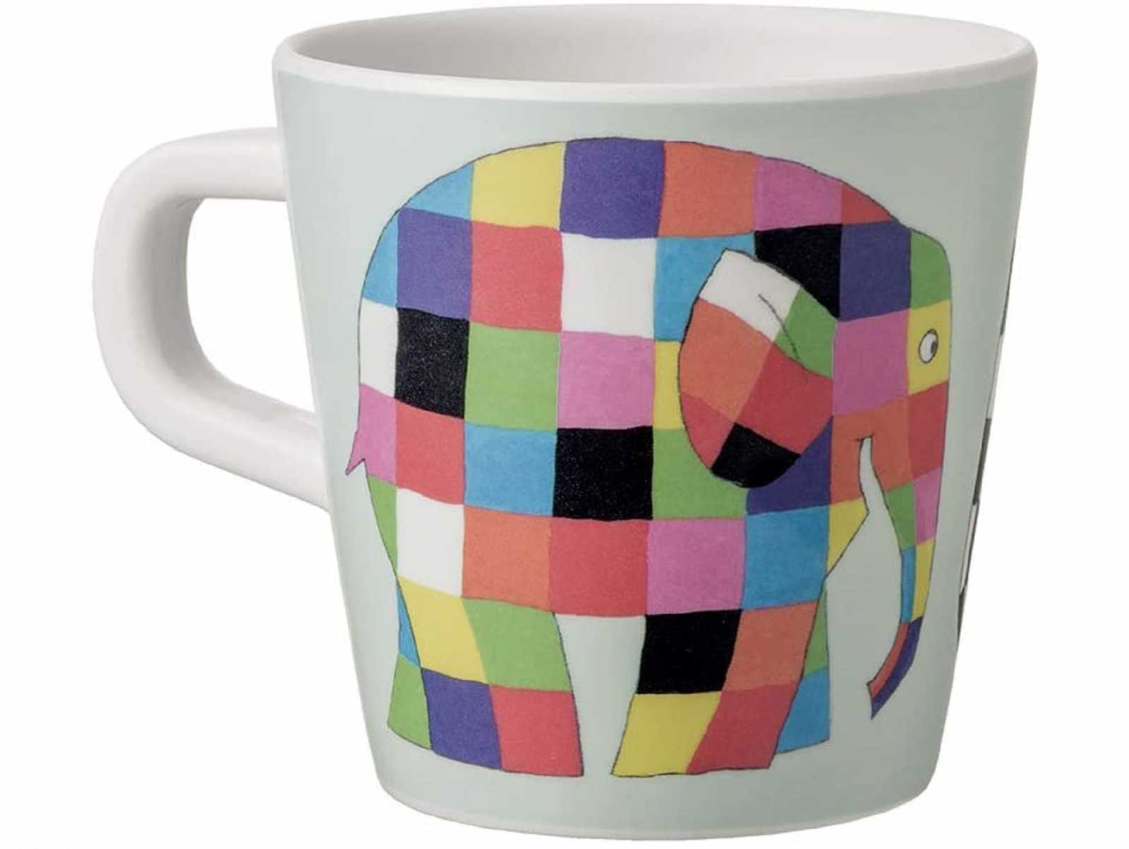 product image - Кружка дитяча Maison Petit Jour ELMER, об'єм 0,18 л, біла з малюнком