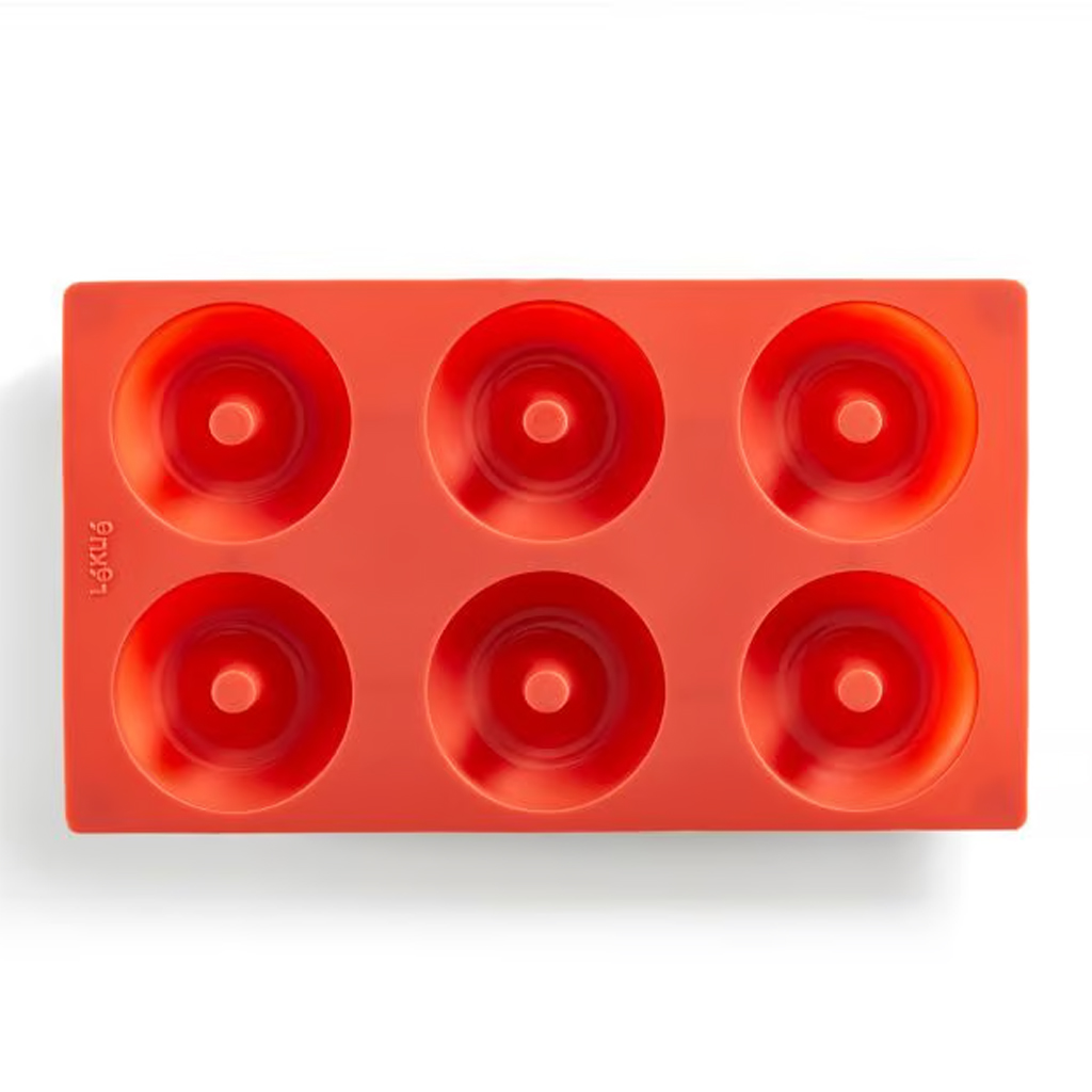 product image - Форма для пончиков Lekue MULTICAVITY MOULDS, на 6 порций, красный