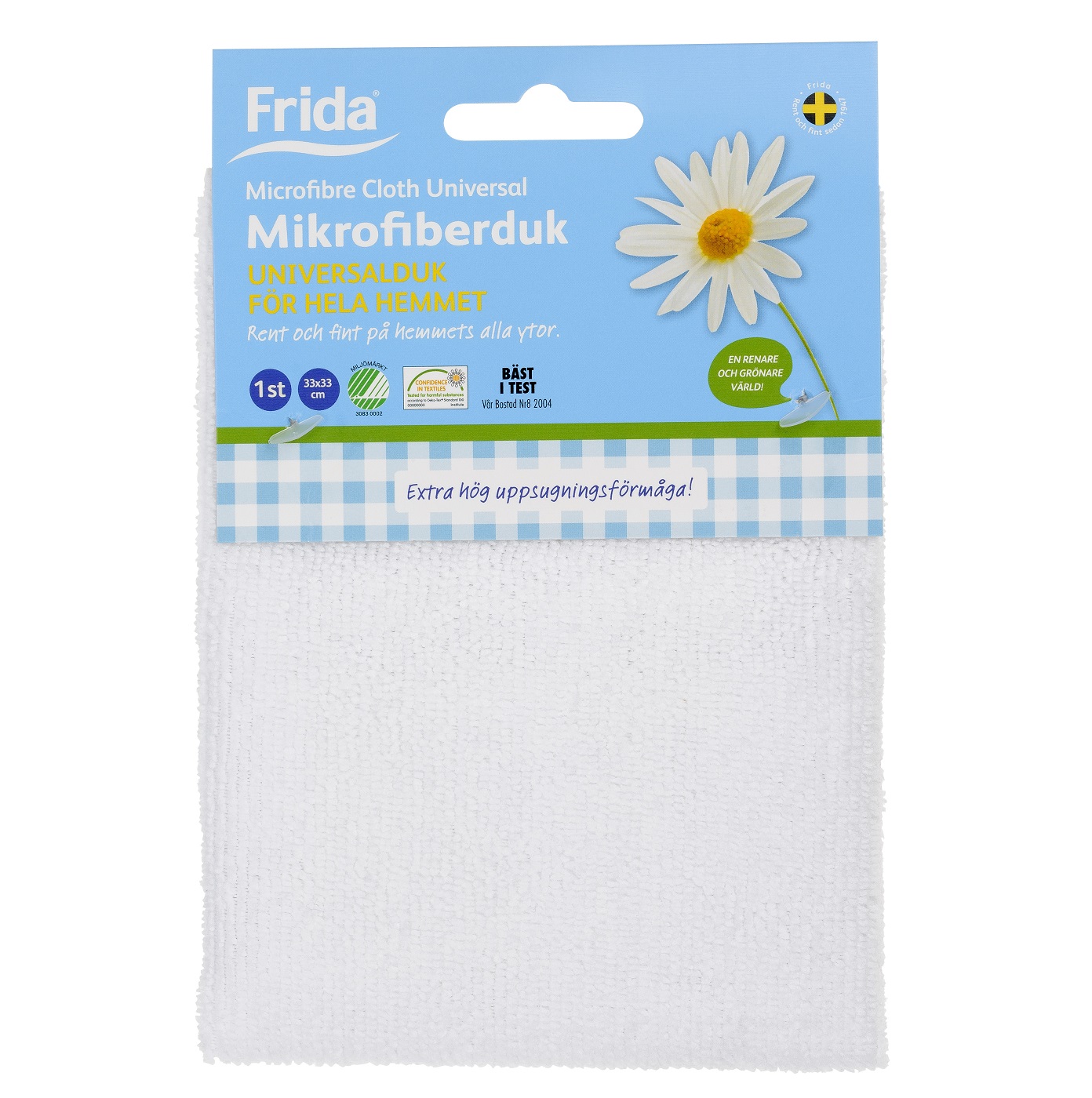 product image - Салфетка универсальная Frida, 33х33 см, 85% полиэстер, 15% нейлон, белый