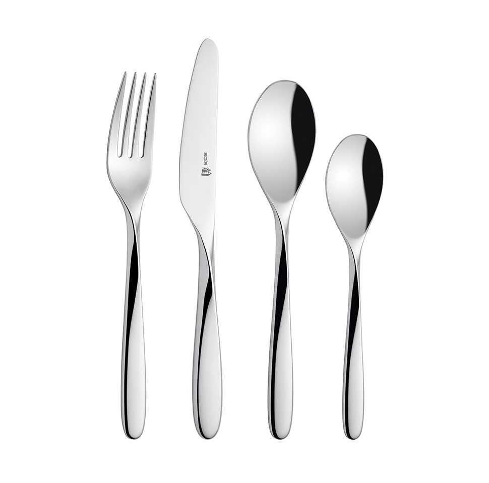 product image - Набор приборов столовых Sola TWIST, 24 предмета, на 6 персон, серебристый