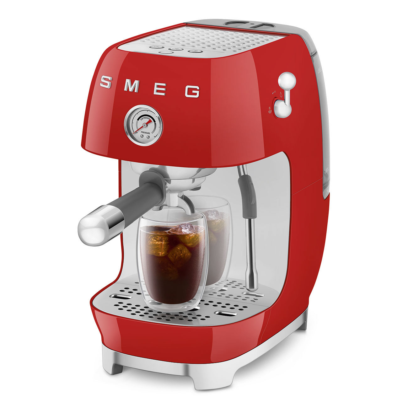Кавоварка еспресо Smeg 50 Style, 36,4x20,5x29,5 см, червоний