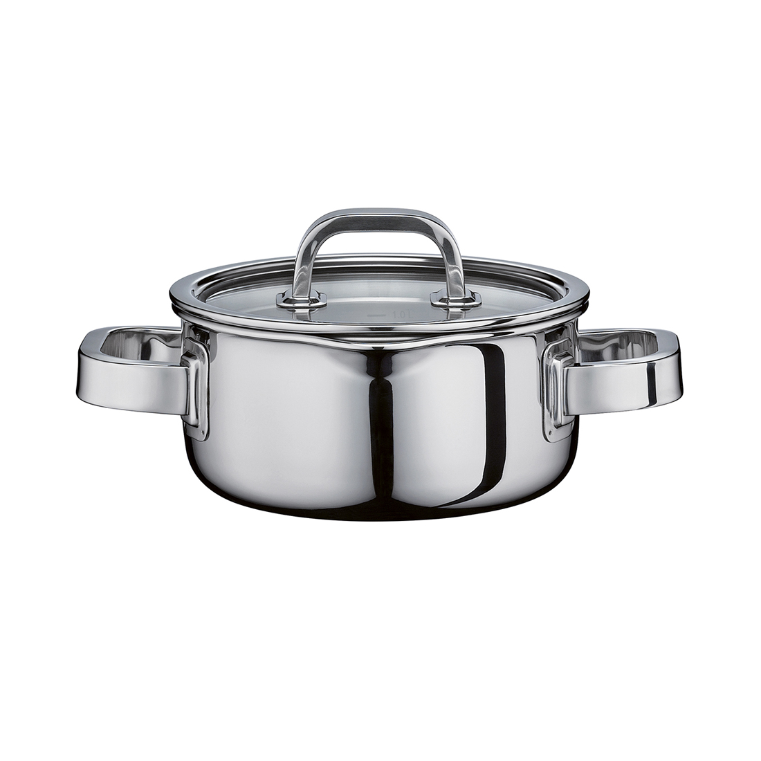 product image - Кастрюля с крышкой Spring FINESSE2+, диаметр 16 см, объем 1,4 л, серебристый