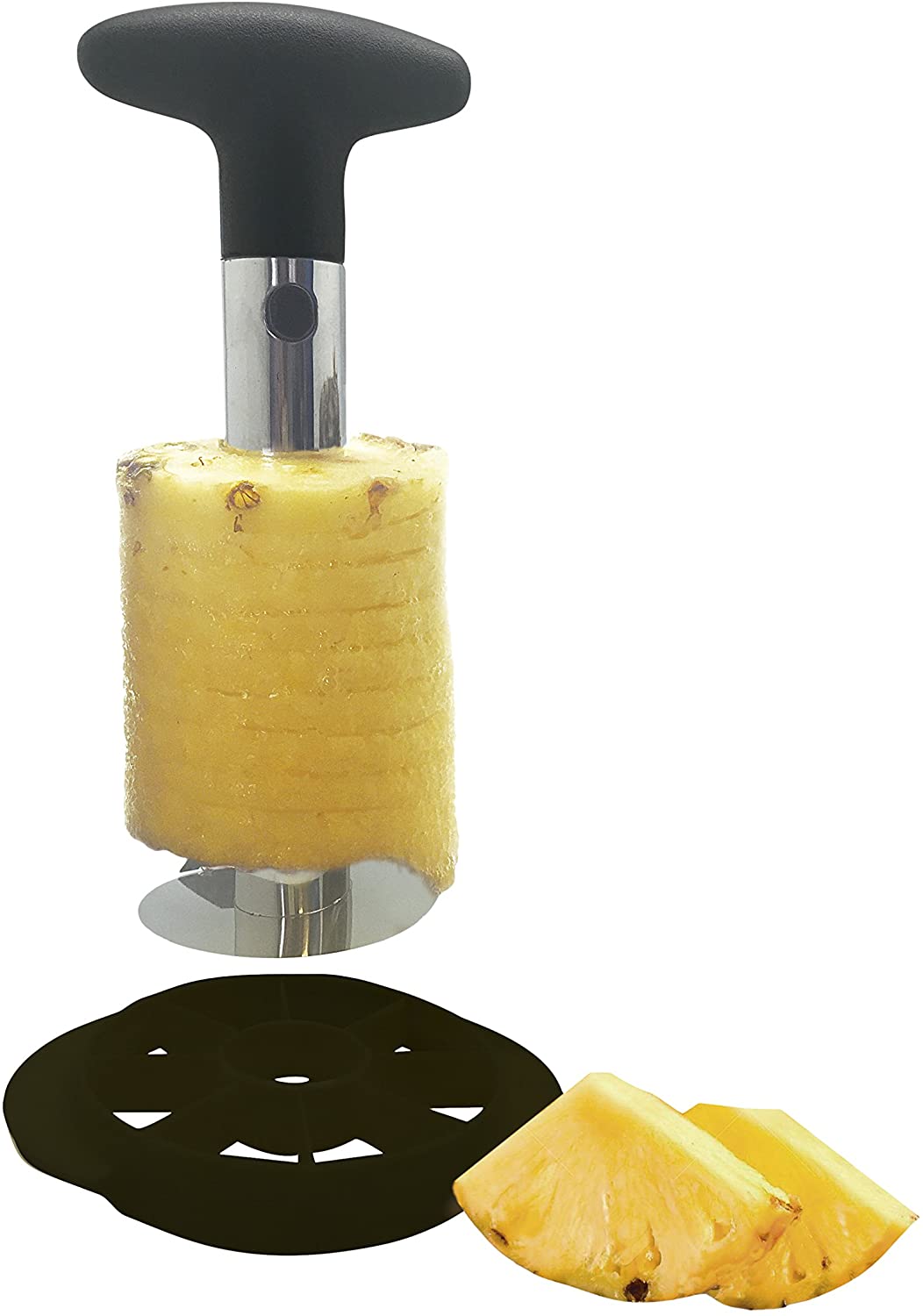 product image - Нож для ананаса Nerthus, размеры 8.8 x 8.8 x 24.5 см, черный