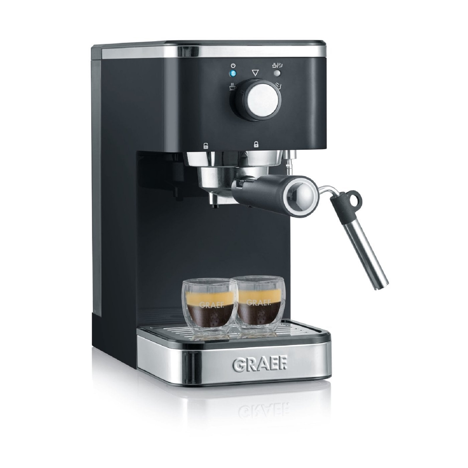 product image - Кавомашина GRAEF ESPRESSO MACHINE, 28,5х14х28,5 см, чорний