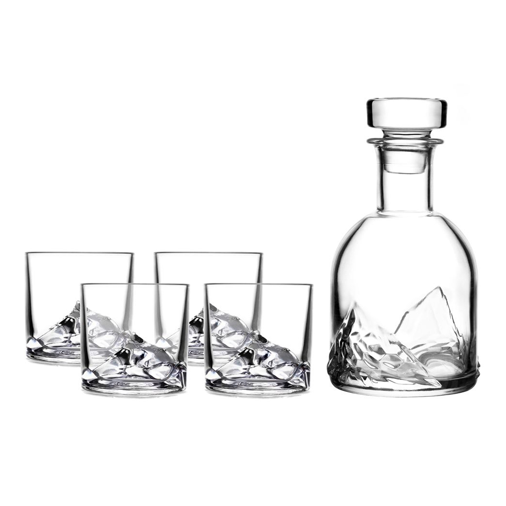 product image - Набір для віскі: графин і склянки Liiton EVEREST, прозорий, 5 предметів