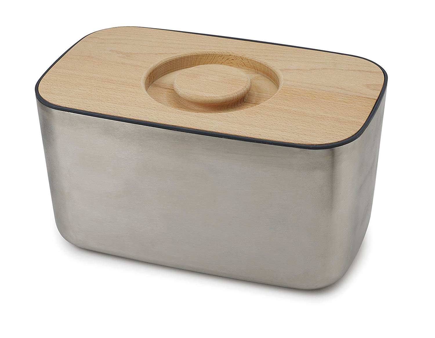 product image - Хлебница с деревянной крышкой-доской Joseph Joseph 100 COLLECTION, 21,5x35,5x17,8 см, бежевый