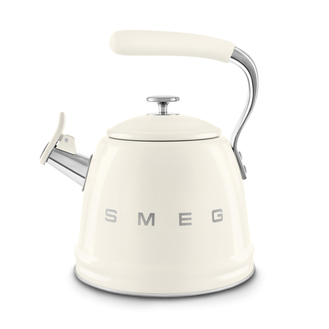 product image - Чайник зі свистком Smeg 50'S STYLE, об'єм 2,3 л, кремовий