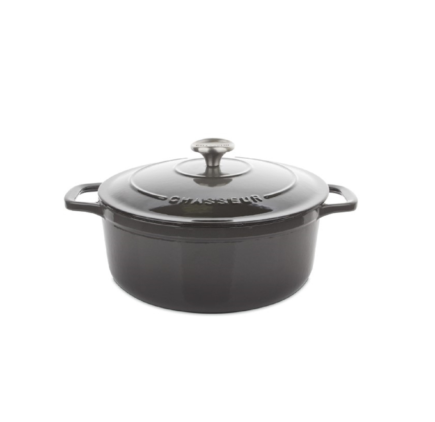 product image - Каструля з кришкою Chasseur ROUND CASSEROLE, діаметр 24 см, об'єм 4 л, сріблясто-чорний