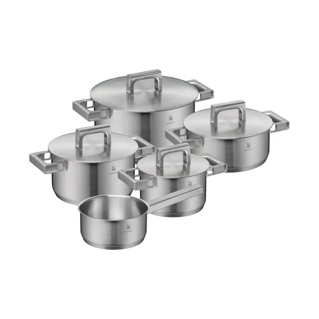 product image - Набір каструль з кришками WMF Ultimate Cool, сріблястий матовий, 5 шт