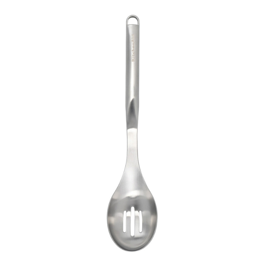 product image - Ложка кухонна з прорізами KitchenAid Premium, довжина 33,8 см, сріблястий