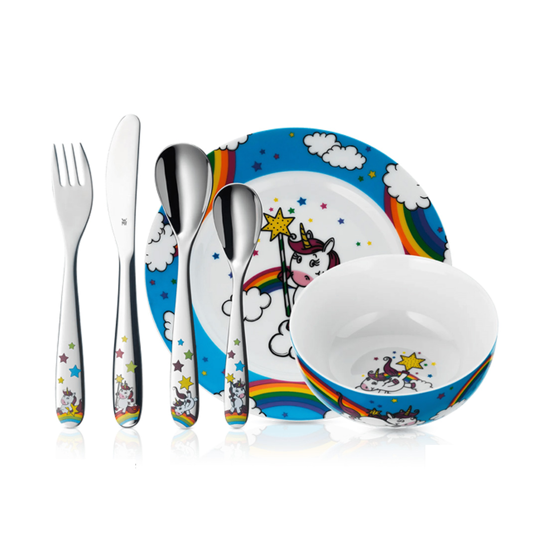 product image - Набір столовий дитячий WMF Unicorn, 6 предметів, кольоровий