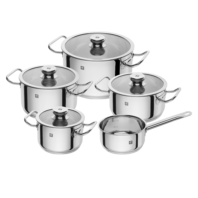 product image - Набор кастрюль с крышками Zwilling ELEMENT, 5 шт, серебристый