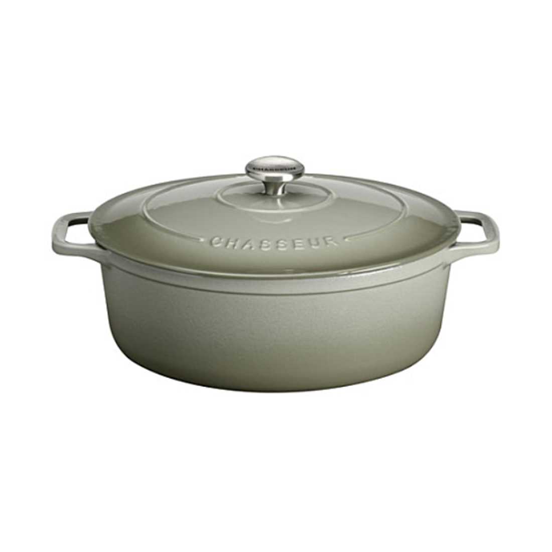 product image - Кастрюля с крышкой овальная Chasseur OVAL CASSEROLES, объем 5 л, диаметр 29 см, пальмовый зеленый