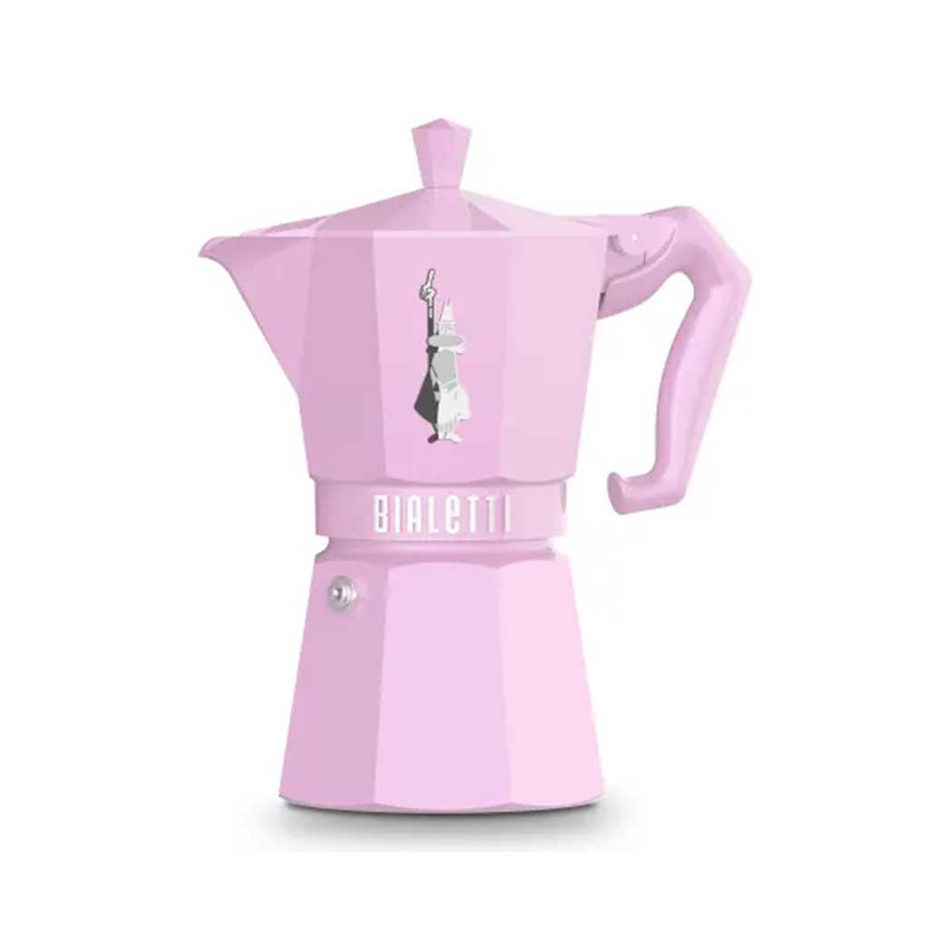 product image - Кавоварка гейзерна Bialetti MOKA EXCLUSIVE, на 6 чашок, рожева