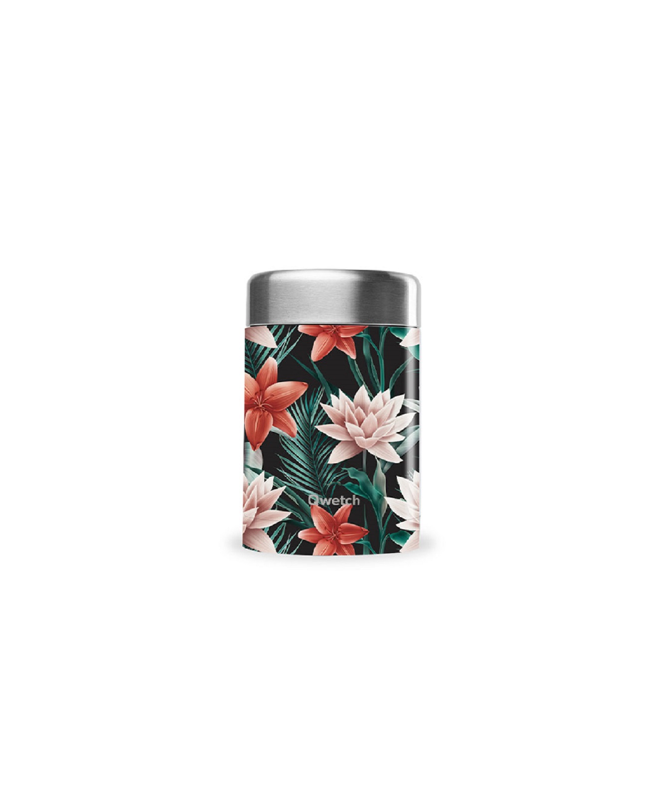product image - Термос для еды Qwetch TROPICAL, объем 0,65 л, черный