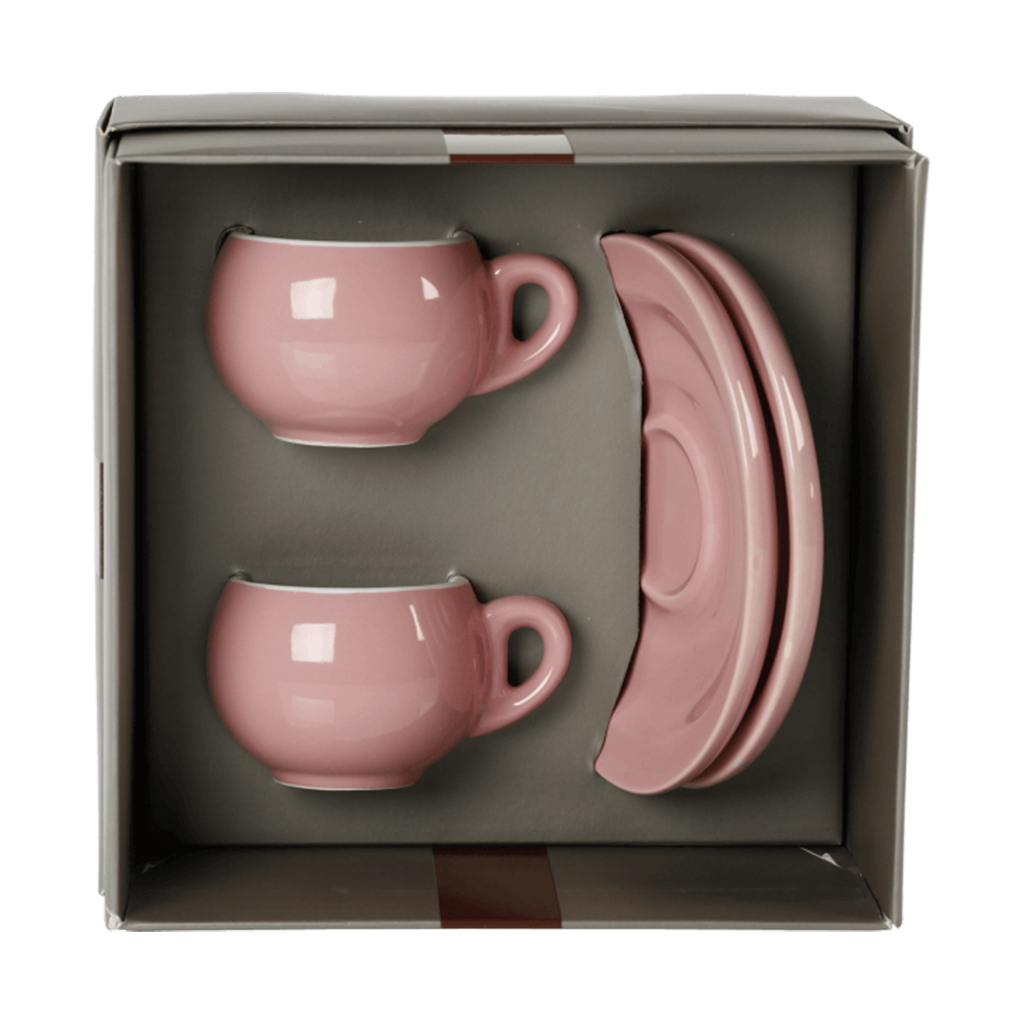 product image - Набір з 2 чашок і 2 блюдець Danesi, 4 предмети, рожевий