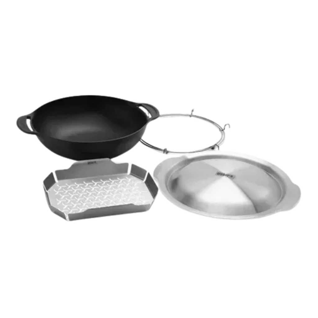 product image - Вок с вставкой-пароваркой Weber CRAFTED, объем 5,7 л, черный