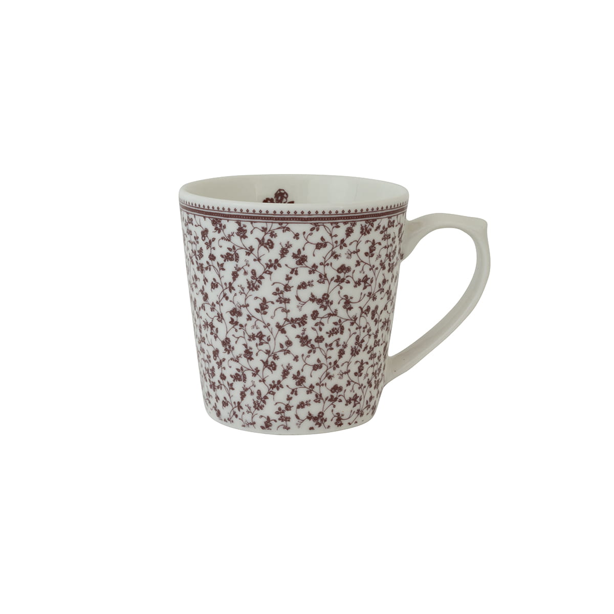 product image - Кухоль порцеляновий Laura Ashley DAMSON ROSE COLLECTABLES, об'єм 0,32 л, біла в бордову дрібну квітку