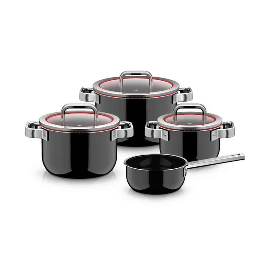 product image - Набір каструль із кришками WMF Fusiontec Function Pro, чорний, 4 шт