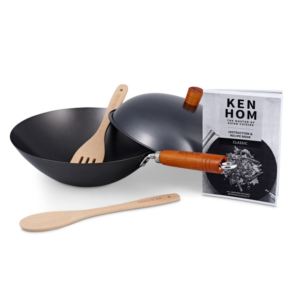 product image - Вок із кришкою та кухонними аксесуарами Ken Hom CLASSIC, діаметр 31 см, чорний