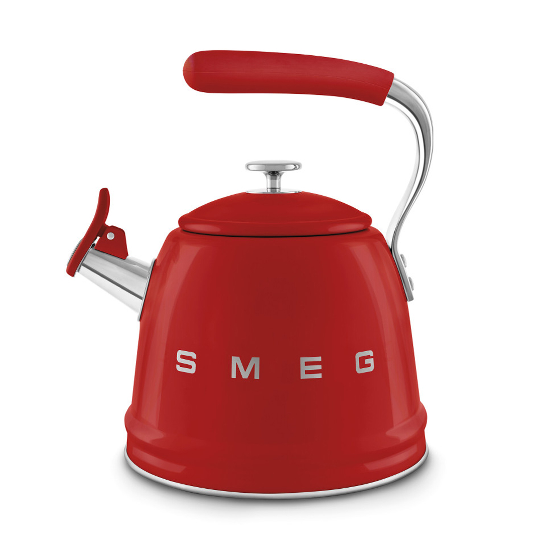 product image - Чайник зі свистком Smeg 50'S STYLE, об'єм 2,3 л, червоний