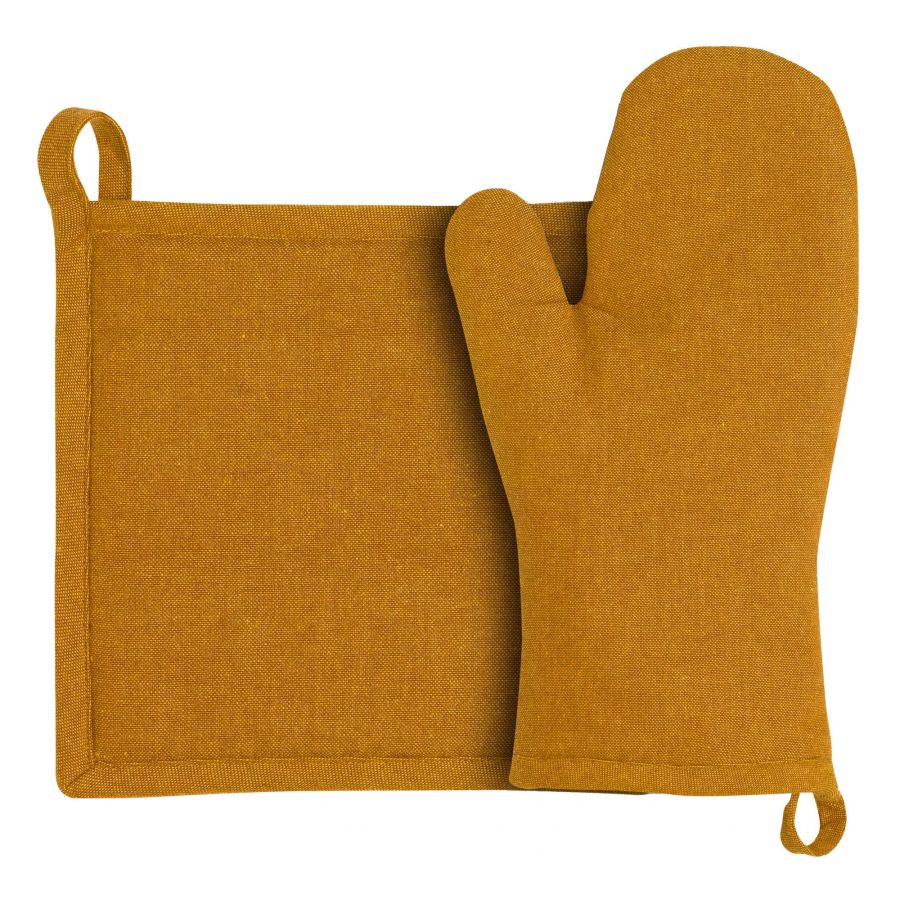 product image - Набор кухонный: варежка и прихватка Winkler JONA, янтарный, 2 предмета