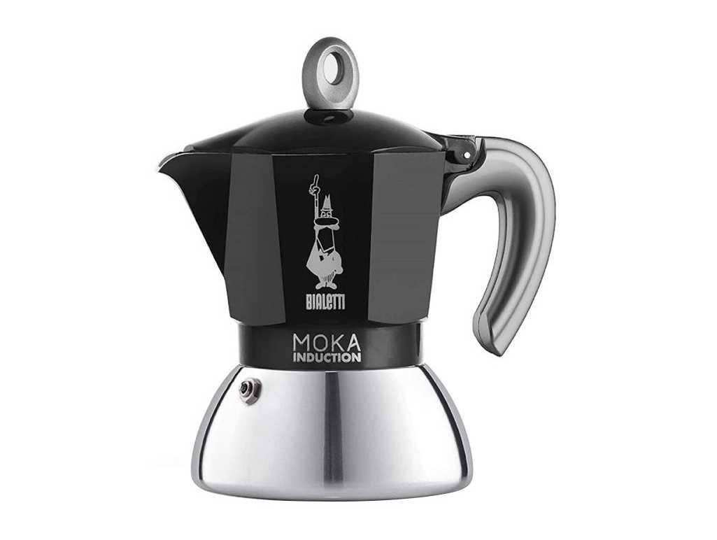 product image - Кофеварка гейзерная Bialetti Moka Induction на 4 чашки, объем 150 мл, черный