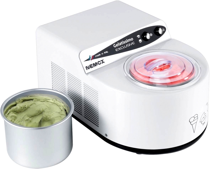 product image - Мороженица автоматическая Gelatissimo Exlusive Nemox, объем 1,7 л, 22,5х38,5х26,5 см, белый