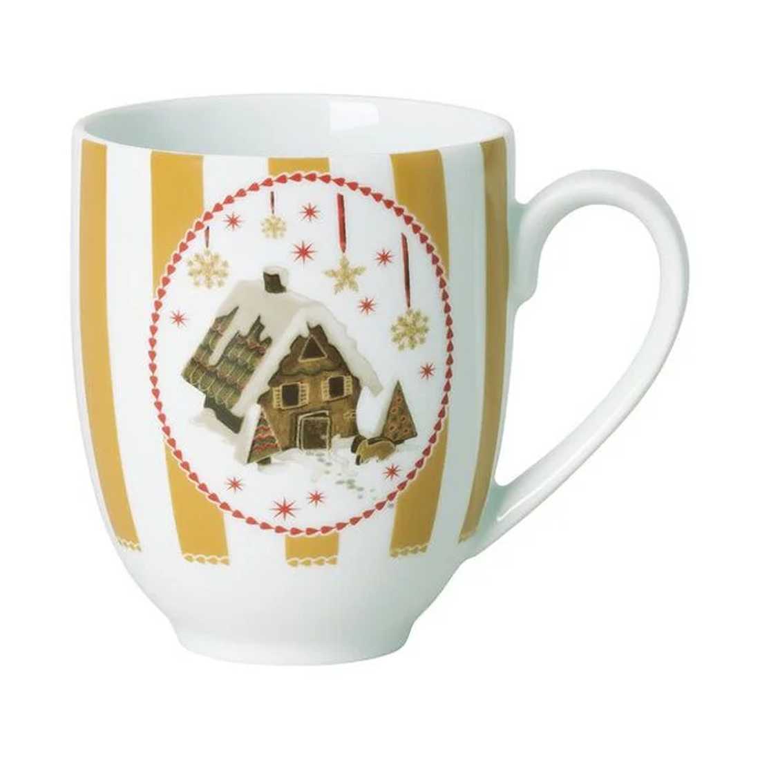 product image - Кружка фарфоровая Hutschenreuther CHRISTMAS LOVE, объем 0,4 л, белый с бежевым