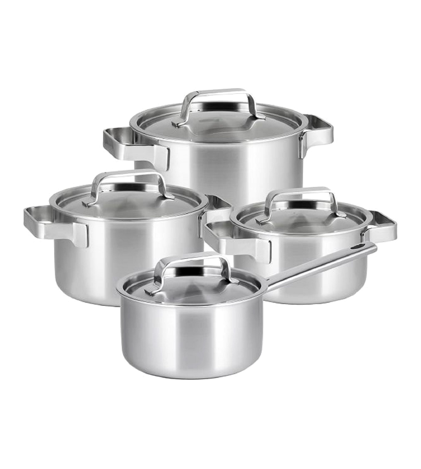 product image - Набор кастрюль с крышками Sola RUBY, серебристый, 4 предмета