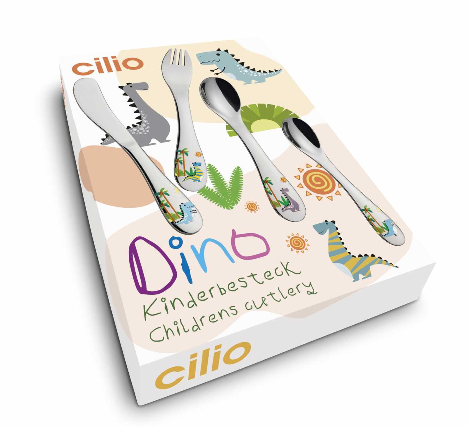 Набір дитячих столових приборів Cilio DINO, 4 пр.