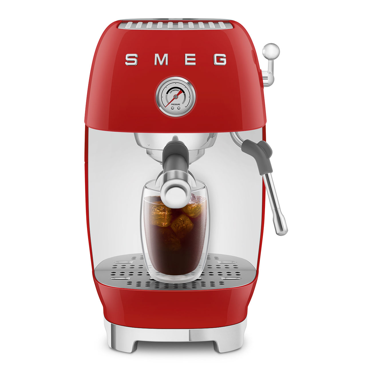 Кавоварка еспресо Smeg 50 Style, 36,4x20,5x29,5 см, червоний