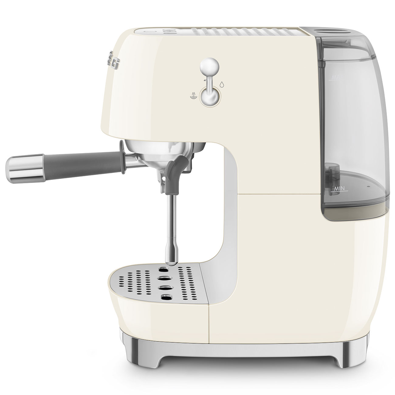 Кавоварка еспресо Smeg 50 Style, 36,4x20,5x29,5 см, кремовий