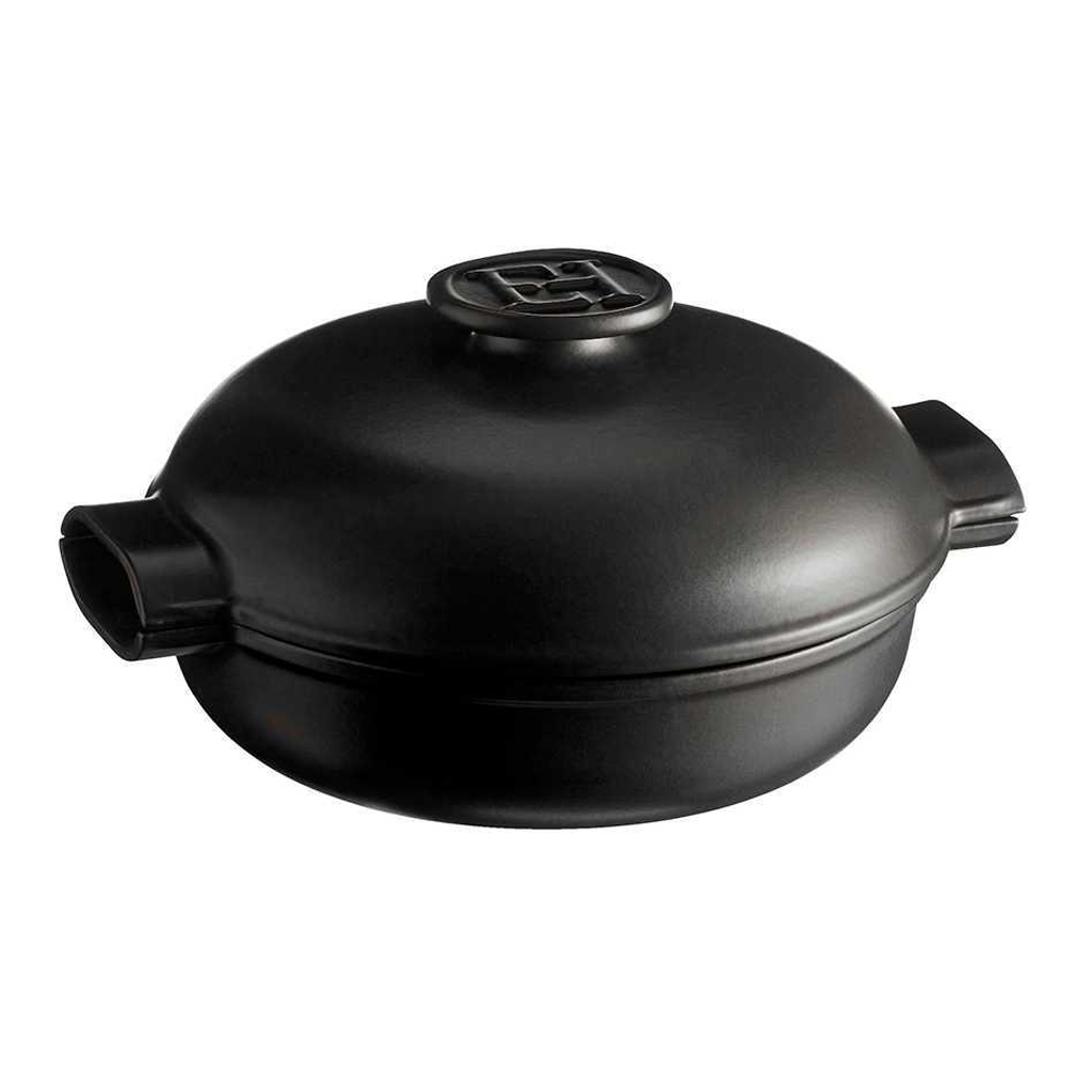 product image - Жаровня с крышкой керамическая индукционная Emile Henry DELIGHT, объем 2,5 л, черный