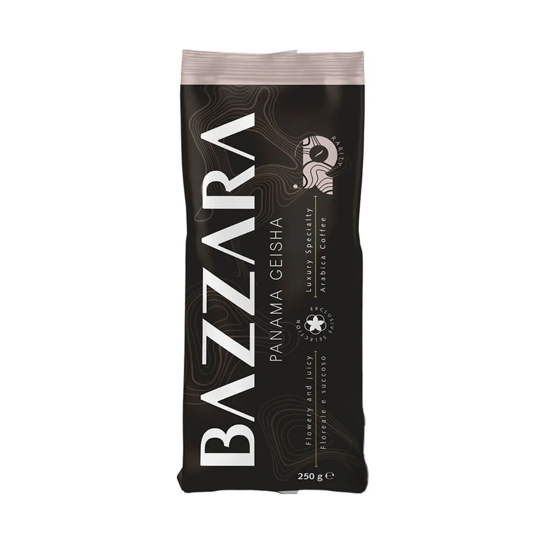 product image - Кофе в зернах Bazzara PANAMA GEISHA, 0,25 кг, вакуумный пакет, черный