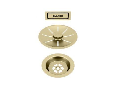 product image - Набір декоративних елементів BLANCO C-overflow та InFinо® (1 чаша) золотий матовий