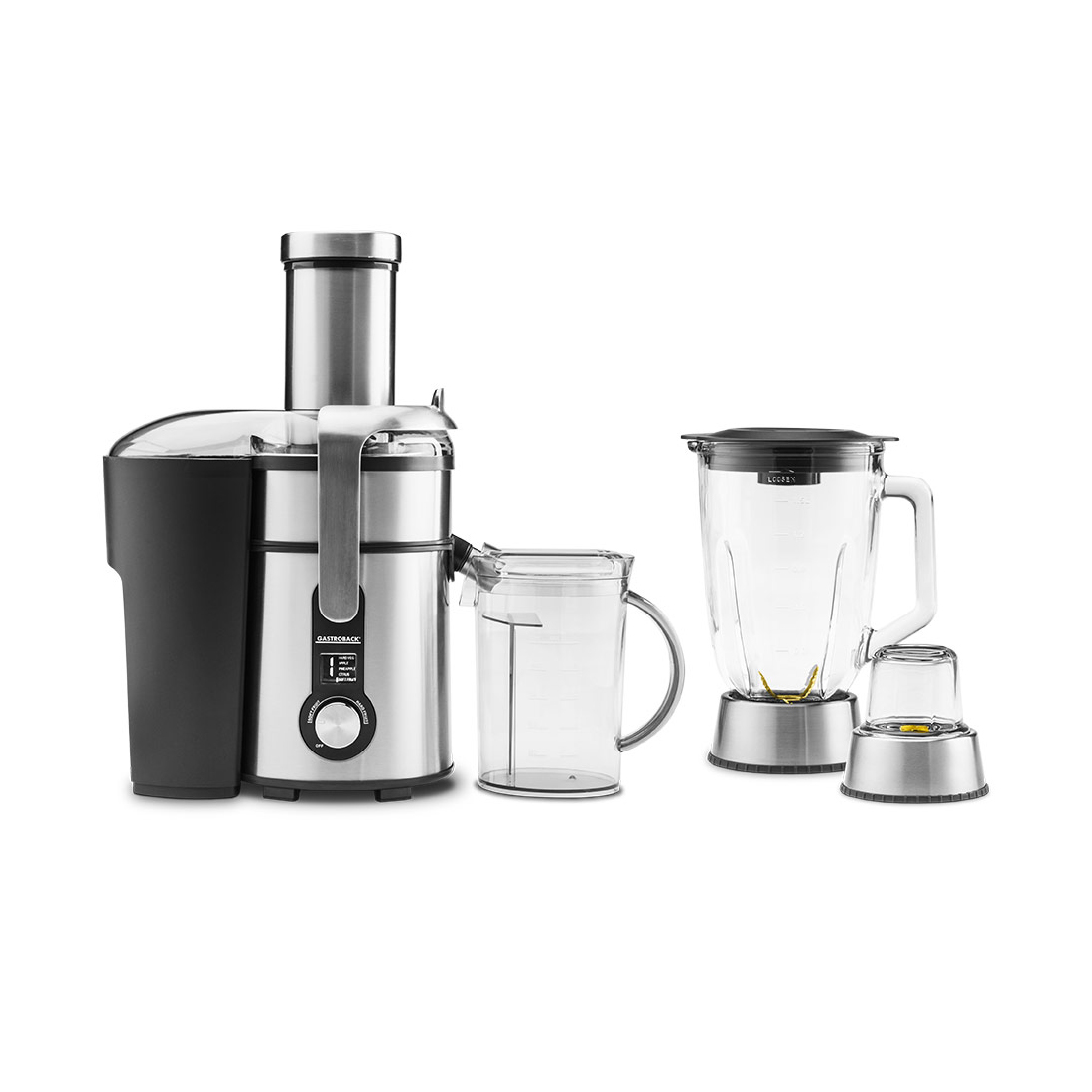 product image - Сокодавилка 3 в 1 Gastroback Multi Juicer Digital Pro, сріблясто-сірий