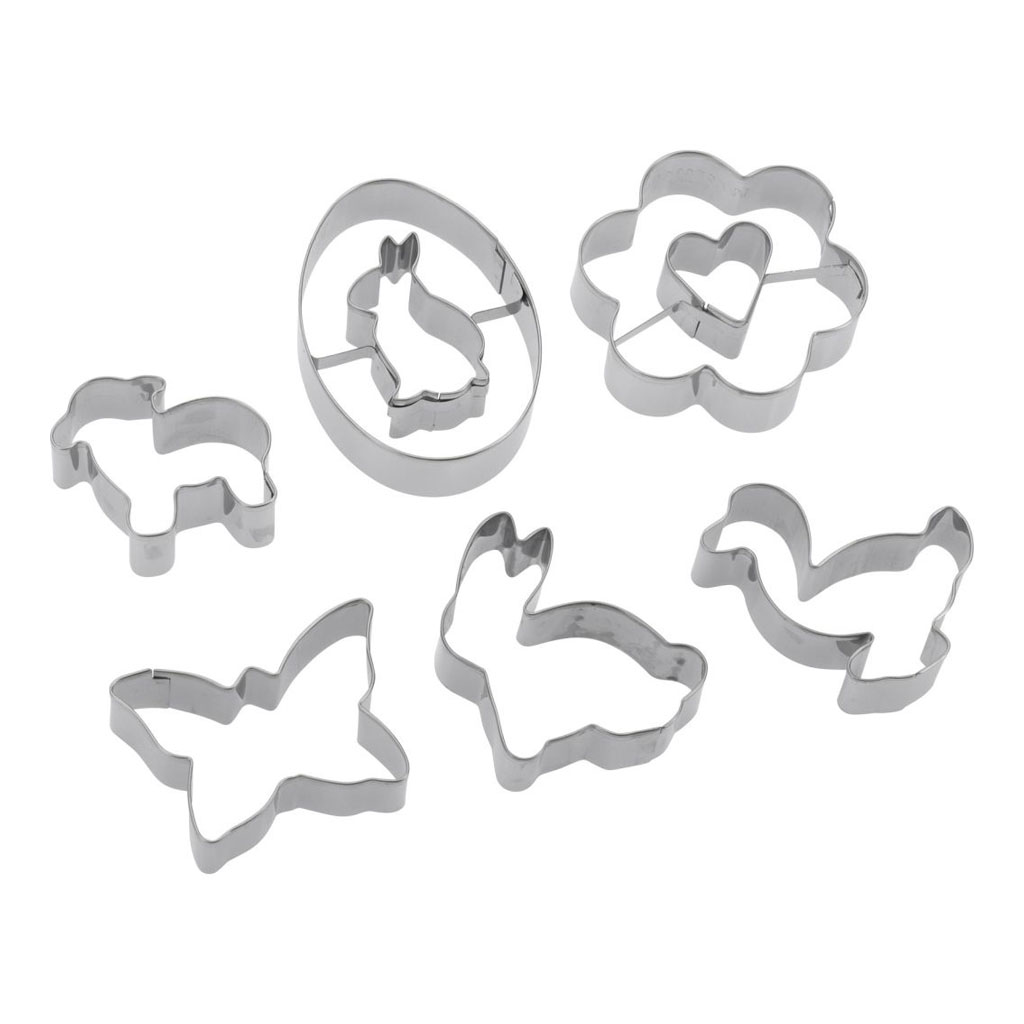 product image - Набор форм для печенья «Пасха/Весна» Westmark, серебристый, 6 шт