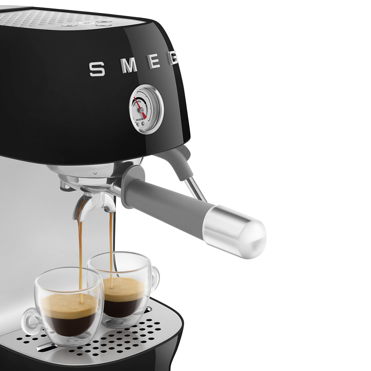 Кавоварка еспресо Smeg 50 Style, 36,4x20,5x29,5 см, чорний