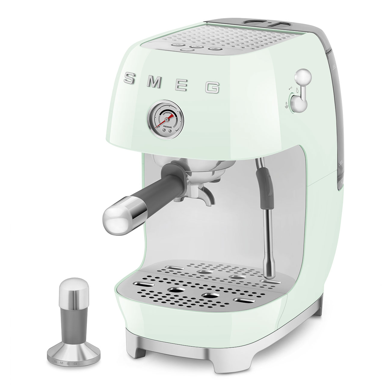 Кавоварка еспресо Smeg 50 Style, 36,4x20,5x29,5 см, пастельно-зелений