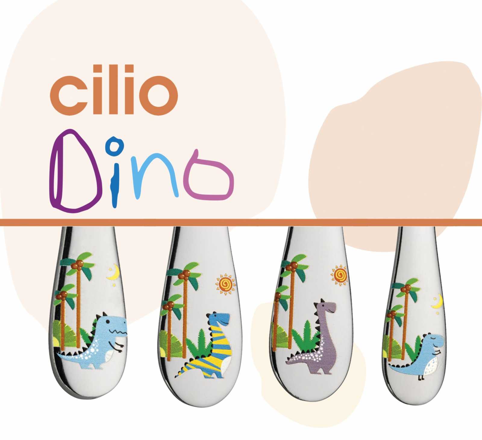 Набір дитячих столових приборів Cilio DINO, 4 пр.
