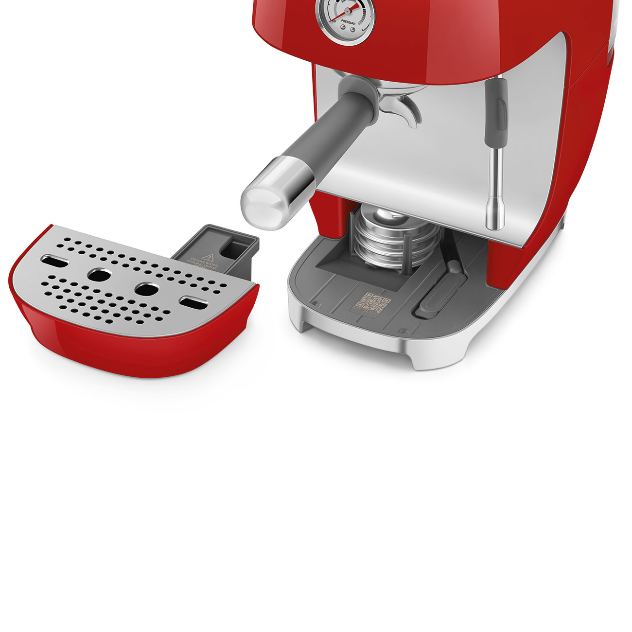 Кавоварка еспресо Smeg 50 Style, 36,4x20,5x29,5 см, червоний