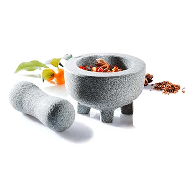 product image - Ступка с пестиком гранитная GEFU, серый, 2 предмета