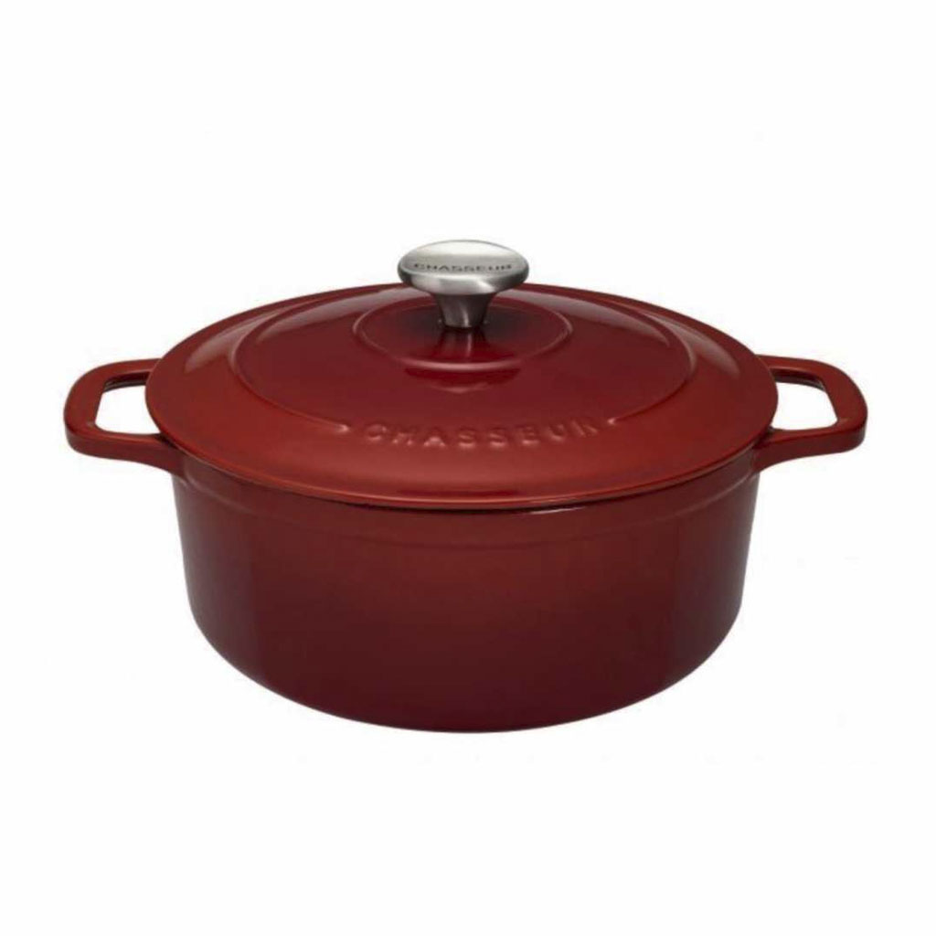 product image - Каструля з кришкою Chasseur ROUND CASSEROLE, об'єм 4 л, червоний рубін