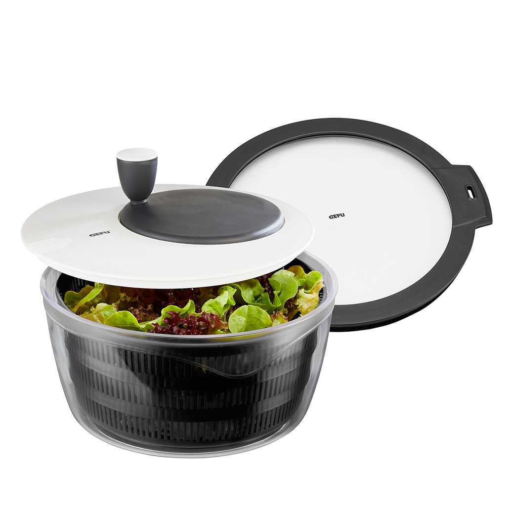 product image - Сушка для зелені GEFU Salad Spinner ROTARE, об'єм 3 л, прозорий