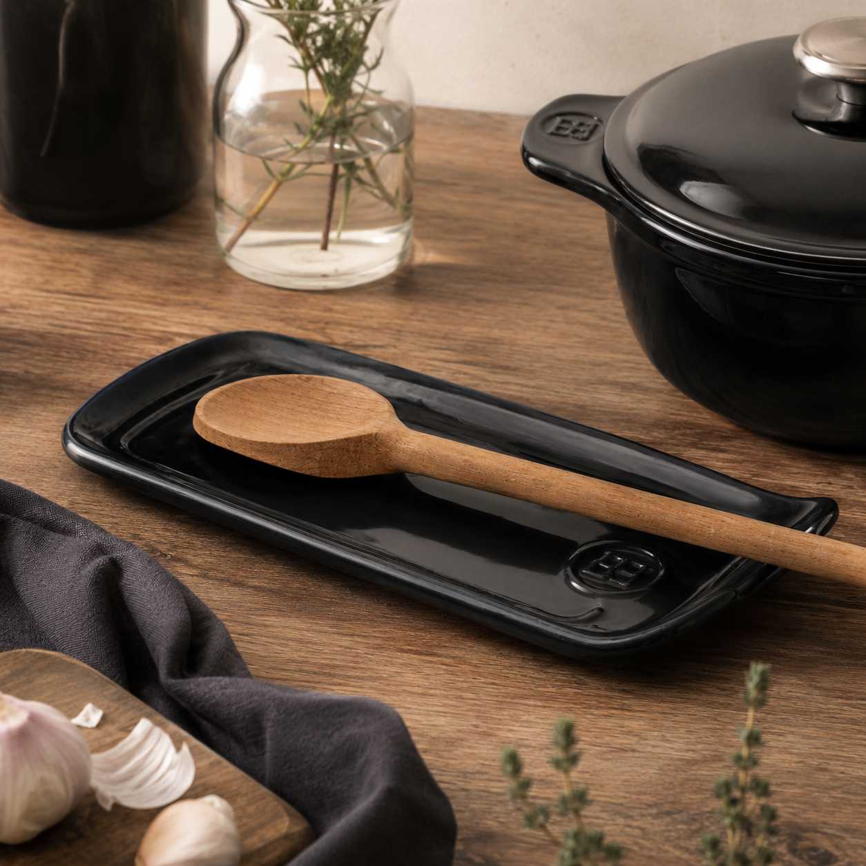 Підставка для ложки Emile Henry KITCHEN TOOLS, 11х15,5 см, чорний