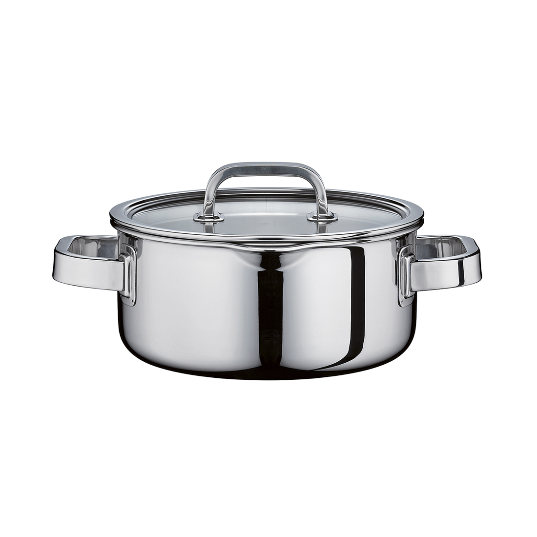 product image - Кастрюля с крышкой Spring FINESSE2+, диаметр 20 см, объем 2,7 л, серебристый