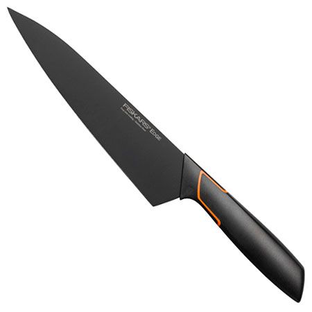 product image - Нож шеф-повара Fiskars EDGE, длина 19 см, черный
