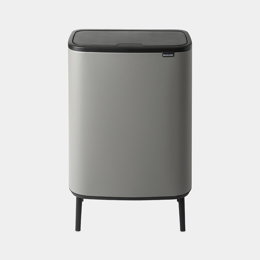 Бак для мусора двухсекционный Brabantia Bo Touch Bin Hi 2х30 л, серый