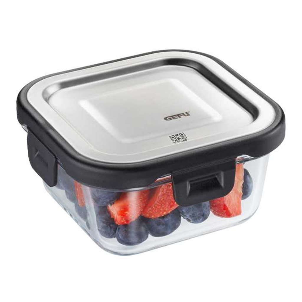 product image - Контейнер для зберігання продуктів GEFU MILO, розміри 11,7 х 11,7 х 6 см, об'єм 0,3 л, прозорий